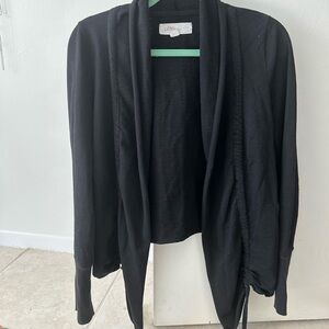Anthropologie Black Draped Cardigan Sweater. Size M